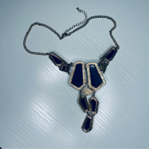 Charming Charlie Women's Gold, Purple & Blue Statement Necklace Trio Set Jewelry - Picture 12 of 12